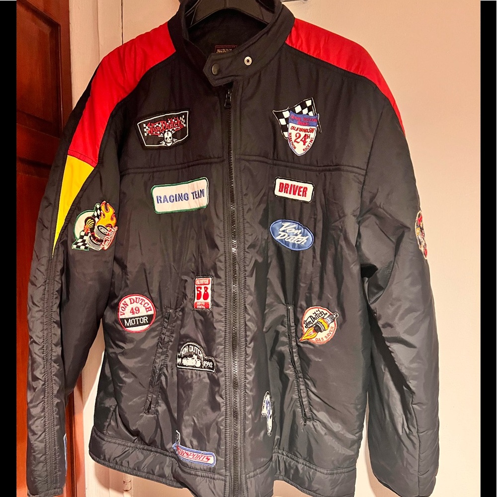 von dutch kustom made race coat patch jacket vintage 1-1 logo